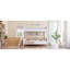 Lits simples superposés en bois avec tablettes de rangement, design moderne blanc