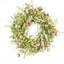 26" Artificial Farmhouse Twig Berry Blossoms Cluster Greenery Mini Eucalyptus Daisy Spring Summer Wreath For Front Door