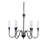 6 - Light Iron Dimmable Globe Chandelier