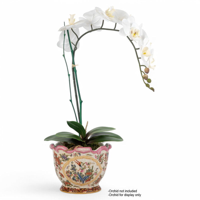 Porcelain Scallop Planter Regency