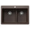 Liven SILGRANIT 33" L x 22" W Double Basin Drop-In/Undermount Kitchen Sink