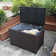 Rattaner Resistant Wicker Deck Box with Gas Spring Lid and Zippered Waterproof Inner Bag