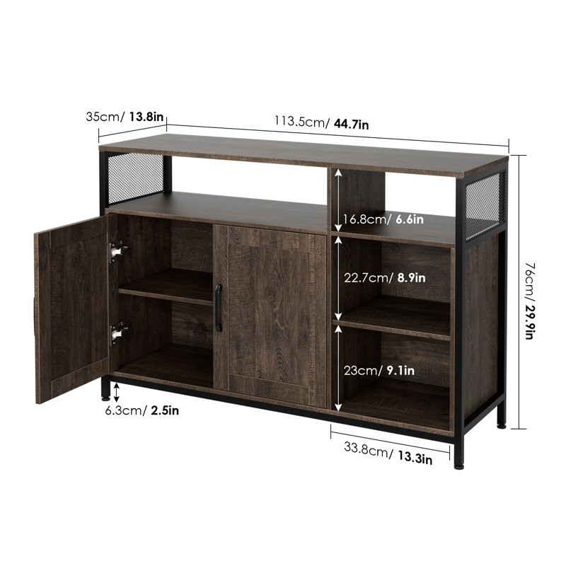 113.5cm Sideboard, Dark Brown