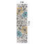 Tapis performance crème / jaune / bleu à motif floral moderne-24120750
