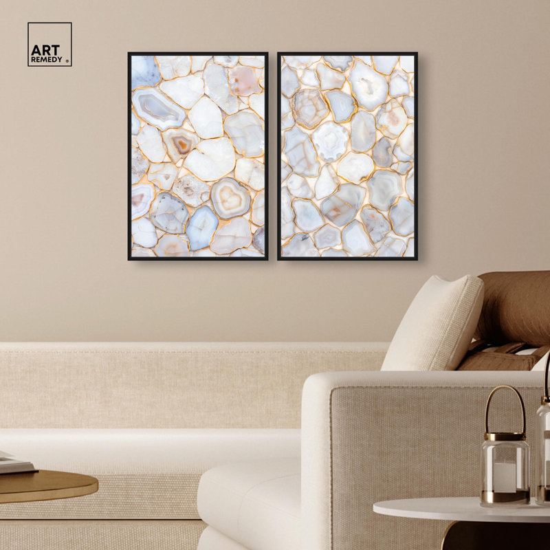 Impression sur toile Luxe Harmony , H 25 po x l 17 po, Impression dans un cadre flottant sans passe-parto, Noir
