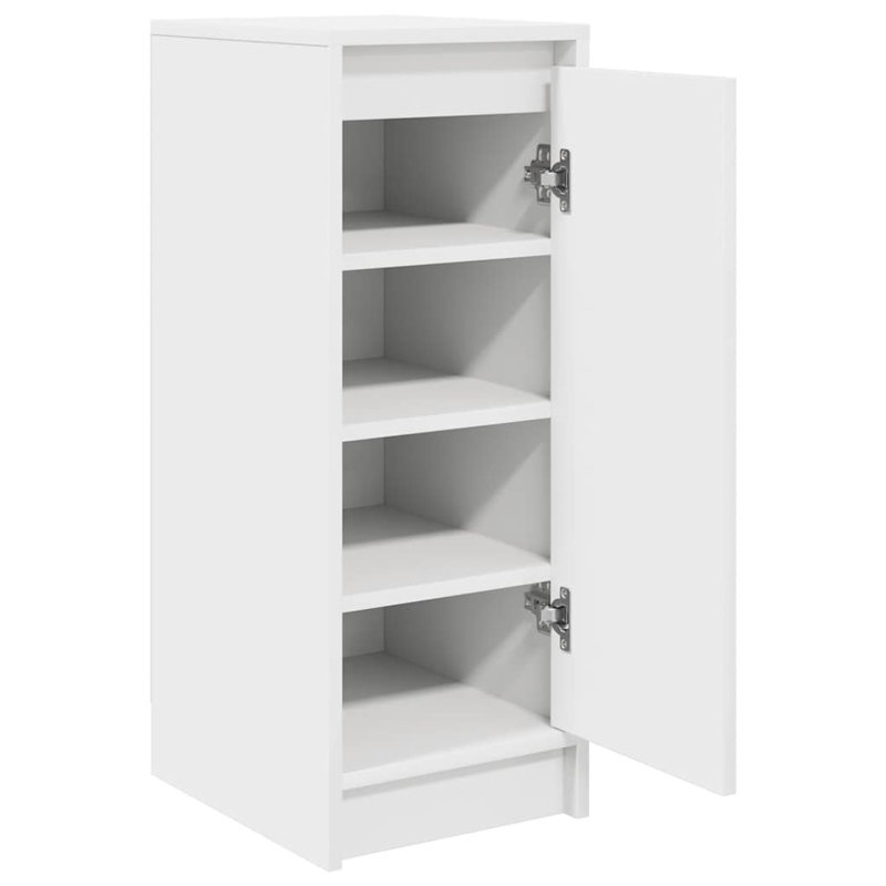 Shoe Cabinet 29.5X34x76 Cm Engineered Wood, White
