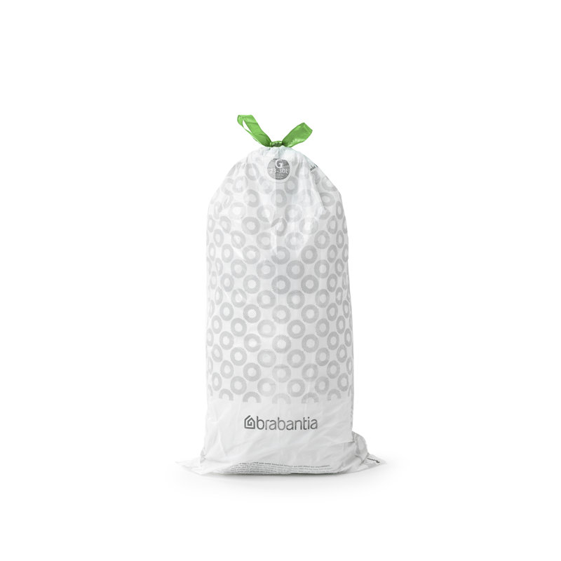 Brabantia PerfectFit Trash Bags, Code G, 6-8 Gallon 23-30L, 120 Trash Bags  