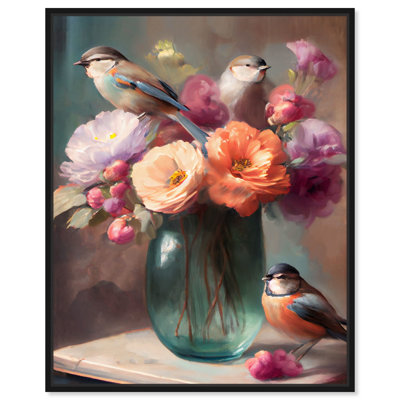 «Spring Happiness Vase II», art féminin glamour sur toile par Art Remedy
