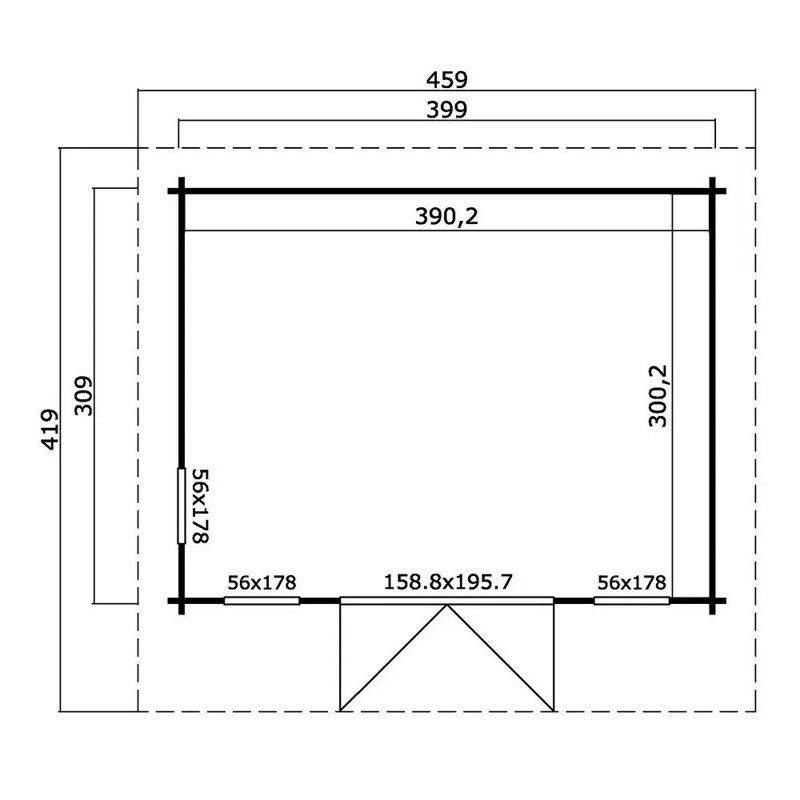 Brionica 13 x 10 Ft. Log Cabin
