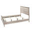 Grand lit contemporain avec finition en bois flotté brun vieilli, tête de lit à panneau, deux tons, cadre en bois, essentiel pour la chambre à coucher, lit moderne à installation rapide, esthétique, cadre pour chambre à coucher, simple