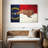 " State Map over North Carolina Flag " Print-1971066543