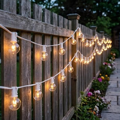 100FT Vintage Outdoor String Lights, 105 Globe Incandescent Bulbs Weatherproof Patio Lights, Decorative Hanging Strand Lights for Backyard, Party, Wedding & Garden