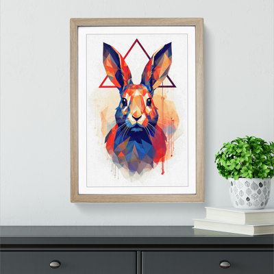 Rabbit Geometric - Framed Print