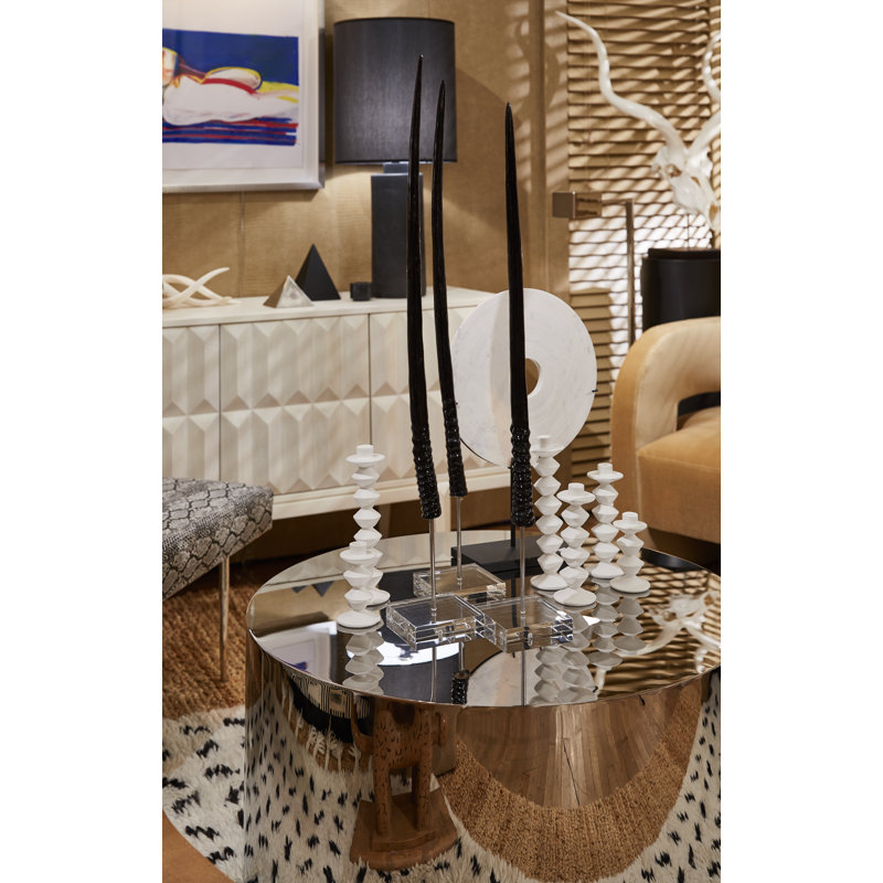 Polished Gemsbok Horn on Acrylic Display Base
