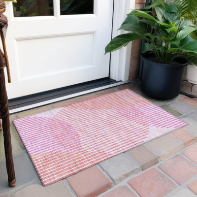 Machine Washable Indoor/Outdoor Chayden ACN1001 Pink