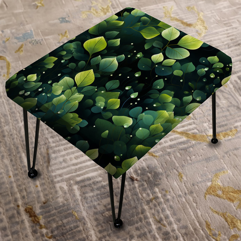 Green Wasabi Leaves Plants - Repose-pieds rectangulaire Plants