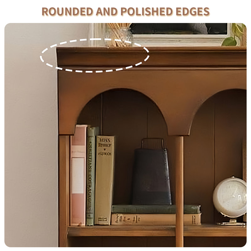 Retro Solid Wood Floor-standing Bookcase