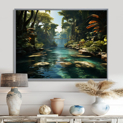 Oasis dominicaine tropicale II - plage côtière, art sur toile