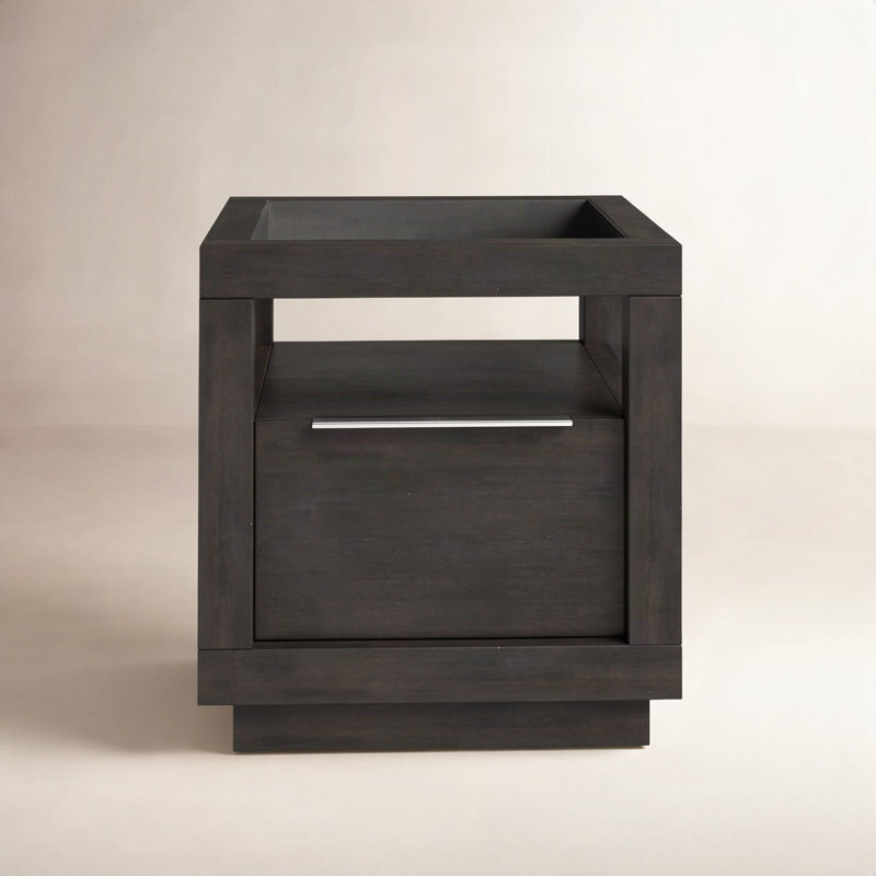 Eloise End Table With Storage, Basalt Gray