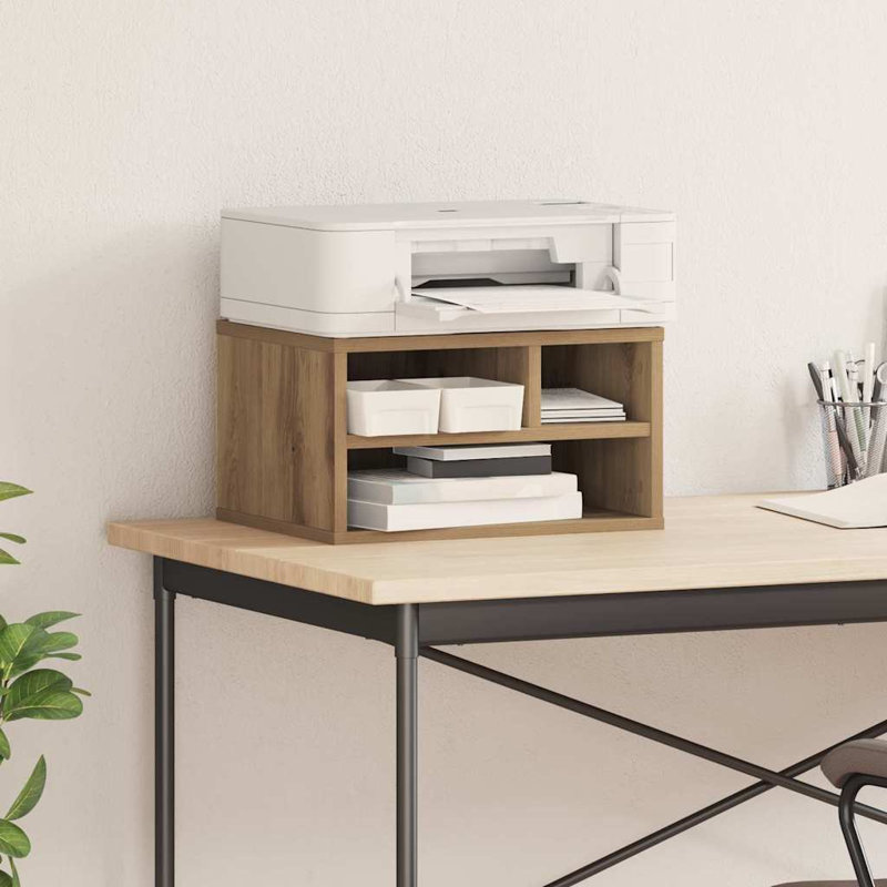 22.5 cm H Printer Stand, 22.5cm H x 40cm W x 32cm D, Artisan Oak