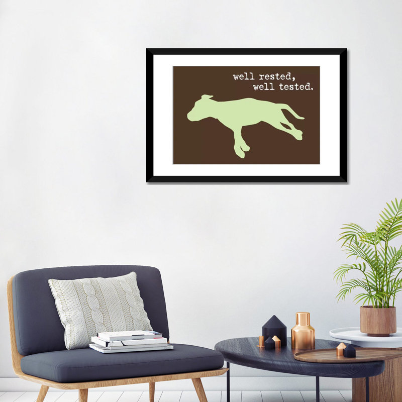 «Well Rested I», impression sur toile, Papier d'art encadré noir, Blanc, H 24 po x l 32 po x P 1 po