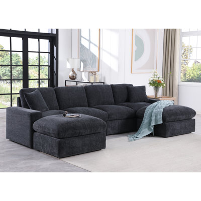 Canapé modulaire avec 2 repose-pieds Tolzmann
