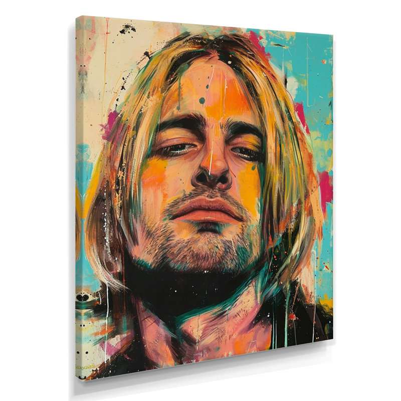 «Souvenir de Kurt Grungy», art mural, Toile tendue, H 40 po x l 30 po x P 1,5 po