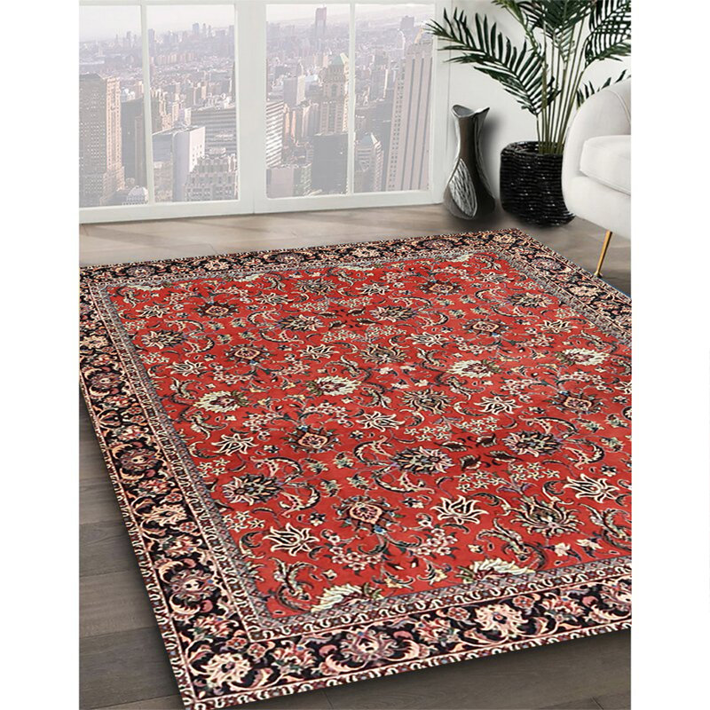 Rouge/noir oriental/Tapis décoratif Gracie-May, Rectangle 8 pi x 10 pi