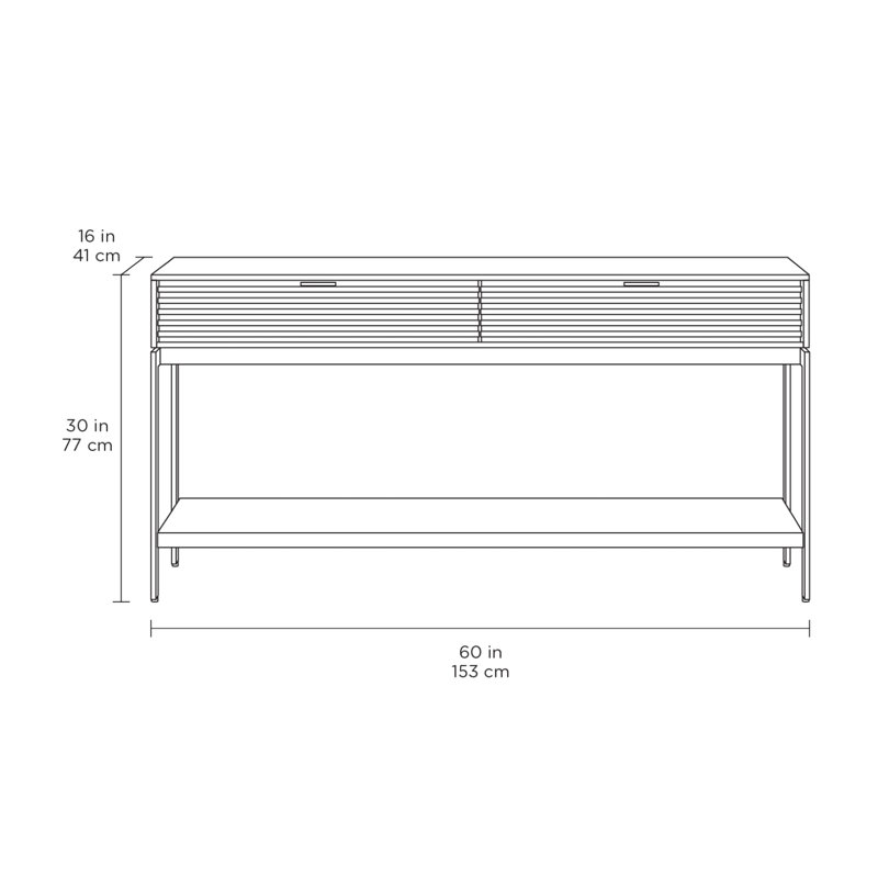 Cora 60'' Console Table, Natural Walnut
