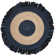 Procter Hand Woven Cotton/Jute Rug in Navy/Natural