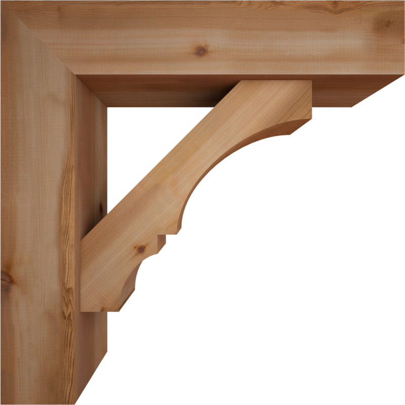 Support de bloc Balboa avec entretoise décalée, 30 x 30, Cèdre rouge occidental de l 7 1/2 po (lisse)