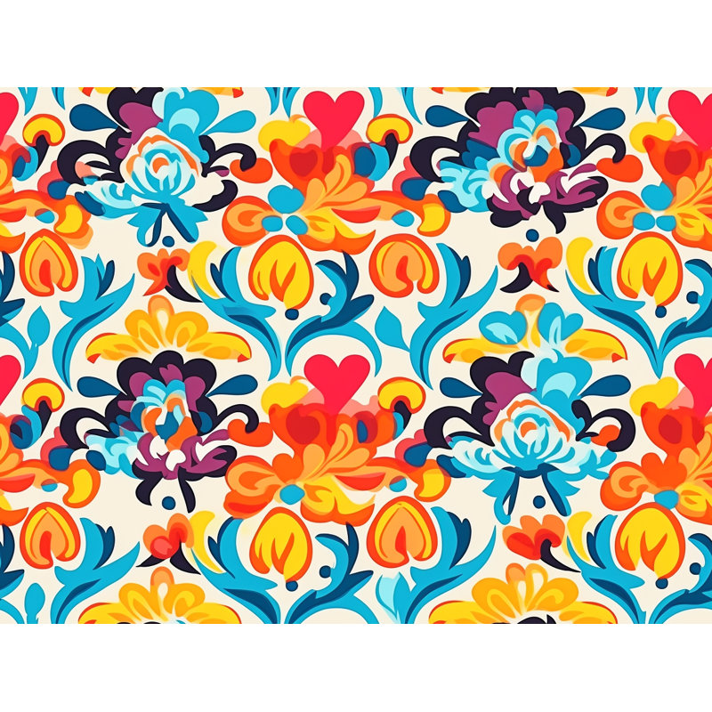 Machine Printed Throw Blanket, Floral, 60" L x 50" W, Light Blue/Yellow