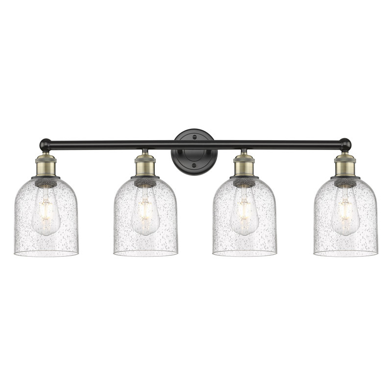 Odaniel 4 - Light Dimmable Vanity Light, Seedy, Black Antique Brass