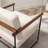 Khelani Upholstered Armchair with Metal Base-680318623
