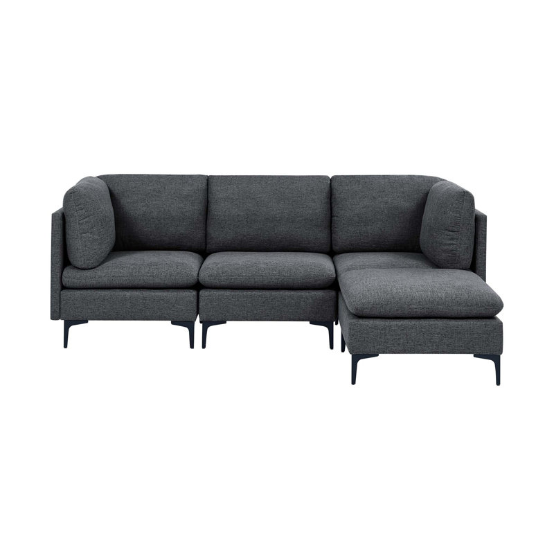 Linen Modular Sectional Sofa with Easy Assembly