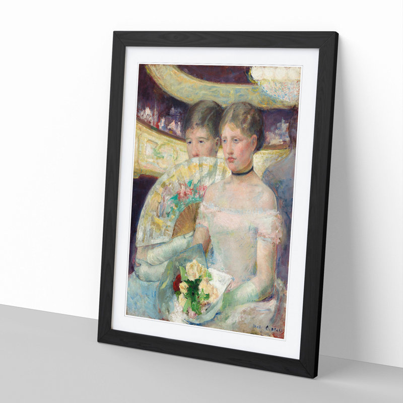 The Loge by Mary Cassatt - Picture Frame Painting, 48cm H x 36cm W x 2cm D, Black