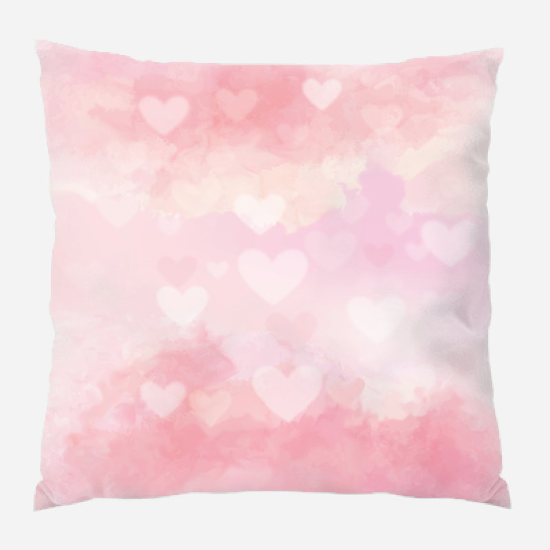 Coussin décoratif rose Ostlund, Microsuède, Intérieur