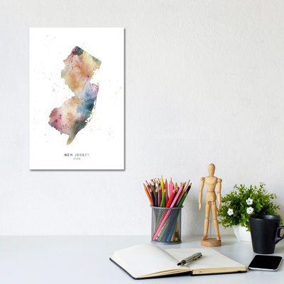 New Jersey State - Wrapped Canvas Painting