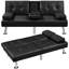 Canapé convertible en similicuir de 66 po avec porte-gobelet Janni-437376643-462683312