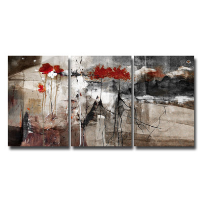 Abstract by Tristan Scott - 3 Piece Wrapped Canvas Graphic Art Print Set