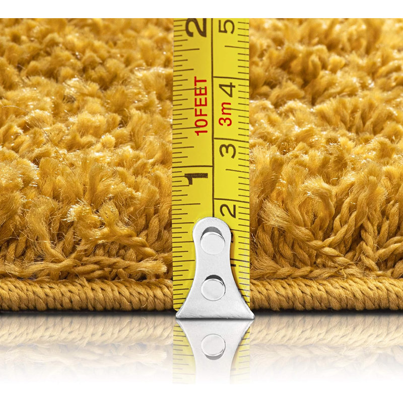 Audrone Solid Colour Shag Area Rug, Rectangle 80 x 150cm