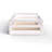 Montessori Toddler Floor Bed - Solid Wood House Frame, No Box Spring Needed, White-1869675585
