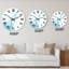Horloge murale moderne en marbre liquide bleu clair et blanc-1681487749