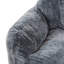 Fauteuil à billes moderne en mousse viscoélastique douce avec accoudoirs, chaise longue de salon, bleu et gris