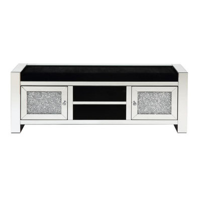 Banc de rangement rembourré en simili cuir Antawn