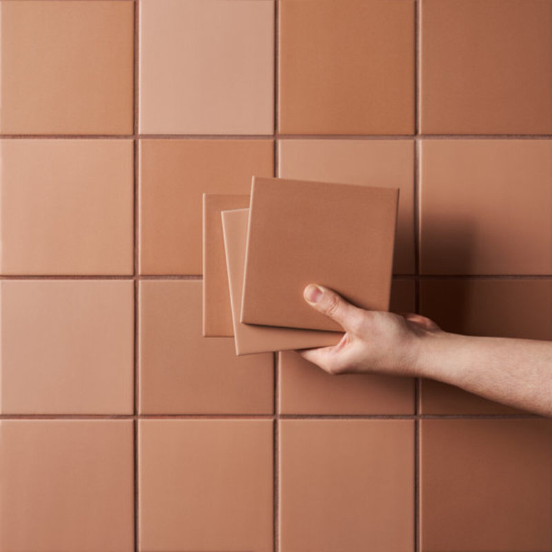 Born 5X5 Matte Porcelain Tile, Terracotta