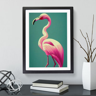 Dashing Flamingo - Single Picture Frame Print