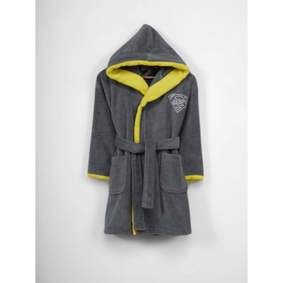 Cotton Mid-Calf Bathrobe with Pockets and Hood