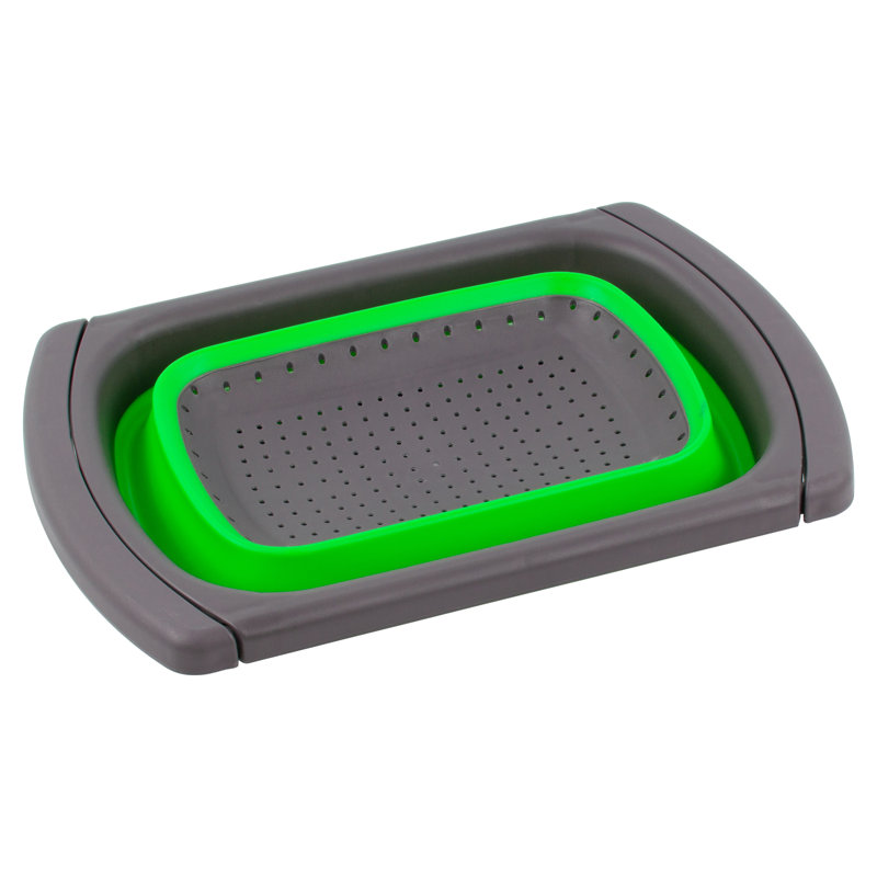 SQ Professional Silicone Over The Sink Strainer, Green