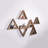 4 Piece Triangle Solid Wood Accent Shelf